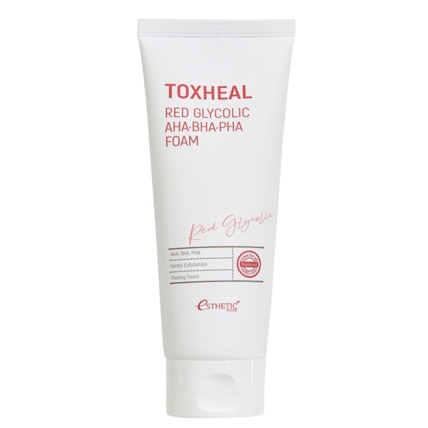 Пенка для умывания TOXHEAL RED GLYCOLIC AHA, BHA, PHA FOAM, 150 мл ESTHETIC HOUSE