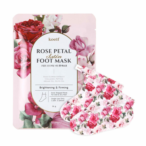 Маски-носочки для ног KOELF РОЗА Rose Petal Satin Foot Mask