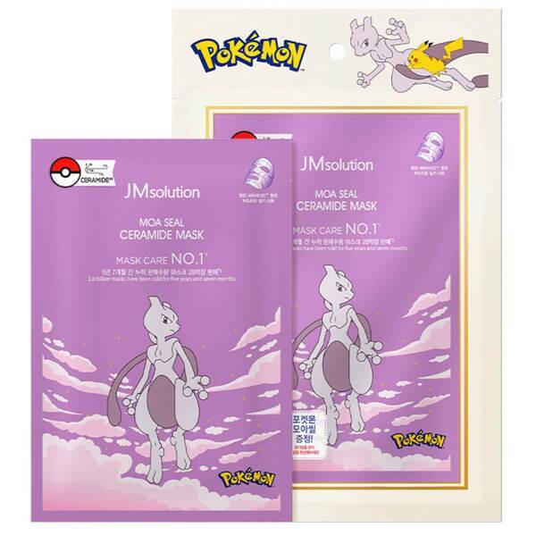 Тканевая маска JMsolution Pokemon MOA SEAL CERAMIDE MASK омолаживающая (3шт)